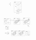 Air Cleaner Exhaust System Diagram and Parts List for 10T502-0500-B1  Briggs and Stratton Engine